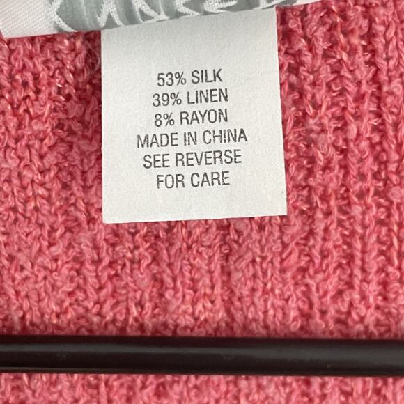 Y2K Knit Top M Floral Appliqué Silk Linen Festival Fairy Coquette Cottage Boho - Picture 6 of 7